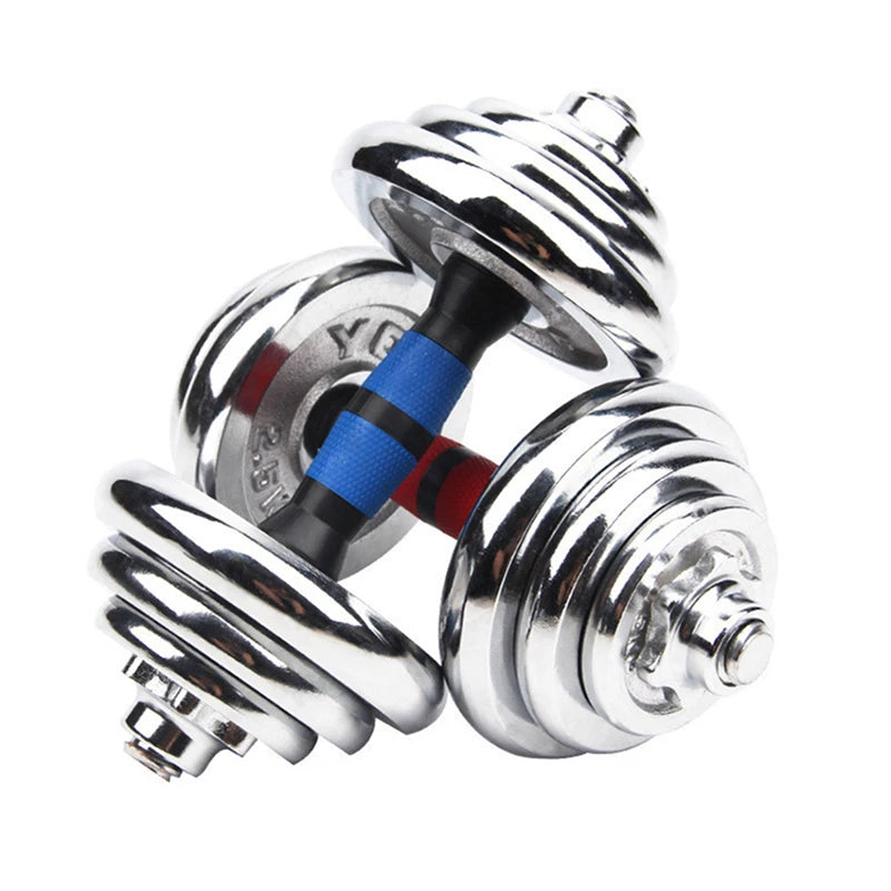 20KG Adjustable Weight Dumbells Fitness Dumbbell Electroplating Weight Bars Gym Dumbells Barbell Set for Men Body Building Home